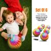 imageNew Bounce Bouncy Balls for Kids  Playground Balls  Set of 6 Balls with Pump  85quot Ball for Children Toddlers and PetsPolka Dot Swirl