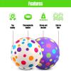 imageNew Bounce Bouncy Balls for Kids  Playground Balls  Set of 6 Balls with Pump  85quot Ball for Children Toddlers and PetsPolka Dots
