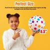 imageNew Bounce Bouncy Balls for Kids  Playground Balls  Set of 6 Balls with Pump  85quot Ball for Children Toddlers and PetsPolka Dots