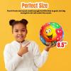 imageNew Bounce Bouncy Balls for Kids  Playground Balls  Set of 6 Balls with Pump  85quot Ball for Children Toddlers and PetsSmiley Face