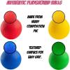 imageNew Bounce Dodgeball Balls  Heavy Duty Set of 4 PG DodgeBall Balls for Kids and Adults Official Size for Dodgeball and Handball  Perfect for Camps and SchoolsBlue Red Yellow Green