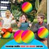 imageNew Bounce Playground Balls for Kids  Set of 2 Rainbow Colored Rubber Bouncing Kick Balls Plus Pump  Regulation Size for Dodgeball and More  Durable Inflatable 85quot Game Ball