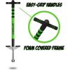 imageNew Bounce Pogo Stick for Kids  Pogo Sticks 40 to 80 Lbs  Sport Edition Quality Easy Grip PogoStick for Hours of Wholesome FunBlack  Green