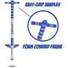 imageNew Bounce Pogo Stick for Kids  Pogo Sticks 40 to 80 Lbs  Sport Edition Quality Easy Grip PogoStick for Hours of Wholesome FunBlue  Grey