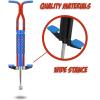 imageNew Bounce Pogo Stick for Kids  Pogo Sticks for Ages 9 and Up 80 to 160 Lbs  Pro Sport Edition Quality Easy Grip PogoStick for Hours of Wholesome FunBlue  Red