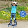 imageNew Bounce Roller Skates for Little Kids  Shoe Size EU 2831 US Kids Junior Size 811 2in1 Roller Skates for Girls Converts from TriWheel to Inline Skates  Rollerskates for BeginnerBlue