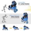imageNew Bounce Roller Skates for Little Kids  Shoe Size EU 2831 US Kids Junior Size 811 2in1 Roller Skates for Girls Converts from TriWheel to Inline Skates  Rollerskates for BeginnerBlue
