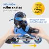 imageNew Bounce Roller Skates for Little Kids  Shoe Size EU 2831 US Kids Junior Size 811 2in1 Roller Skates for Girls Converts from TriWheel to Inline Skates  Rollerskates for BeginnerBlue