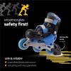 imageNew Bounce Roller Skates for Little Kids  Shoe Size EU 2831 US Kids Junior Size 811 2in1 Roller Skates for Girls Converts from TriWheel to Inline Skates  Rollerskates for BeginnerBlue