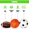 imageNew Bounce Soft Sports Balls for Toddlers  Set of 3 5quot Balls Basketball Football and Soccer  Outdoor Playground Mini PVC Balls