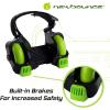 imageNewBounce Heel Wheel Skates  Jet Wheelies for Shoes  Adjustable Roller Heel Skates for Kids  One Size Fits MostGreen