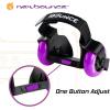 imageNewBounce Heel Wheel Skates  Jet Wheelies for Shoes  Adjustable Roller Heel Skates for Kids  One Size Fits MostPurple