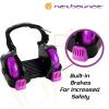 imageNewBounce Heel Wheel Skates with Lights  Jet Wheelies for Shoes  Adjustable Roller Heel Skates for Kids  One Size Fits MostPurple