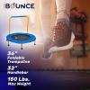 imageNewBounce Mini Trampoline  Foldable Trampoline for Children and Adults  Fitness Rebounder Trampoline  Holds Up to 150220 Lbs36 with Handlebar