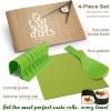 imageSushi Making Kit  Silicone Mat Rice Paddle Cutting Mold Recipe Book 7x7 Inch Green Solid Dishwasher Safe Sushi Making Plate7x7 Inch