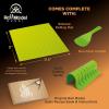 imageSushi Making Kit  Silicone Mat Rice Paddle Cutting Mold Recipe Book 7x7 Inch Green Solid Dishwasher Safe Sushi Making Plate9x95 Inch