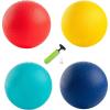 imageNew Bounce Playground Balls for Kids  Set of 4 Rubber Bouncing Balls Plus Pump ampamp 2 pins  Regulation Size for Dodgeball and More  Durable Inflatable 85quot Game Kickballs