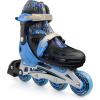 imageNewBounce Adjustable Inline Skates for Girls and Boys  for Kids Teens and Young Adults Outdoor Roller Skates for Boys Ages 812 for Beginners ampamp Advanced  BlueMedium