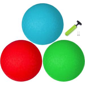 imageNew Bounce Playground Balls for Kids  5quot Sports Ball Set for Toddlers  3 Pack of RedBlueGreen  Small Soft Outdoor Balls