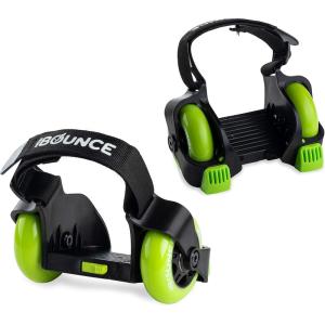 imageNewBounce Heel Wheel Skates  Jet Wheelies for Shoes  Adjustable Roller Heel Skates for Kids  One Size Fits MostGreen